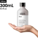 L'Oréal Professionnel Silver – Shampooing Déjaunissant Cheveux Gris et Blonds 300 ml
